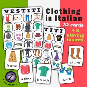 VESTITI: Clothing in ITALIAN activity set