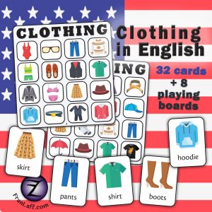 Clothing in ENGLISH activity set