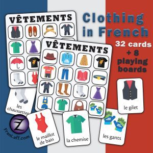 Vêtements: Clothing in French activity set