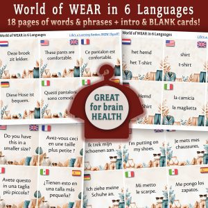 World of WEAR in 6 Languages: a Learning Six Pack