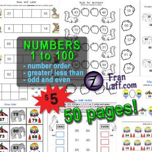 Numbers 1 to 100 Mega Packet