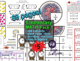 Elementary MATH Pack 1 – FranLaff.com