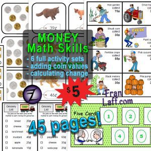 Money Skills: 6 math activity sets!