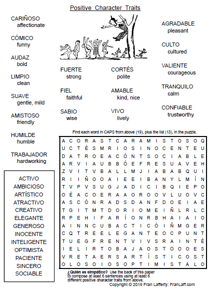 Spanish Adjectives Franlaff Com