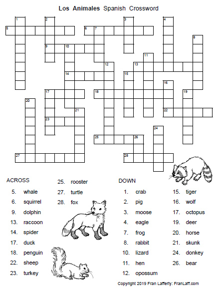 Very Easy Spanish Crossword Puzzles / A great puzzle for beginners ...