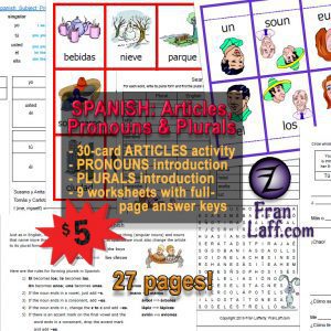 SPANISH: Articles, Pronouns, Plurals
