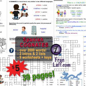 Spanish to English COGNATES