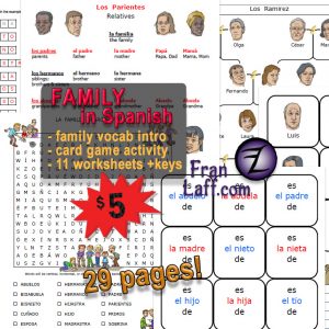 SPANISH Family Vocab Fun!